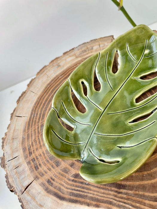 'Monstera' kerámia alátét / tálka 💚