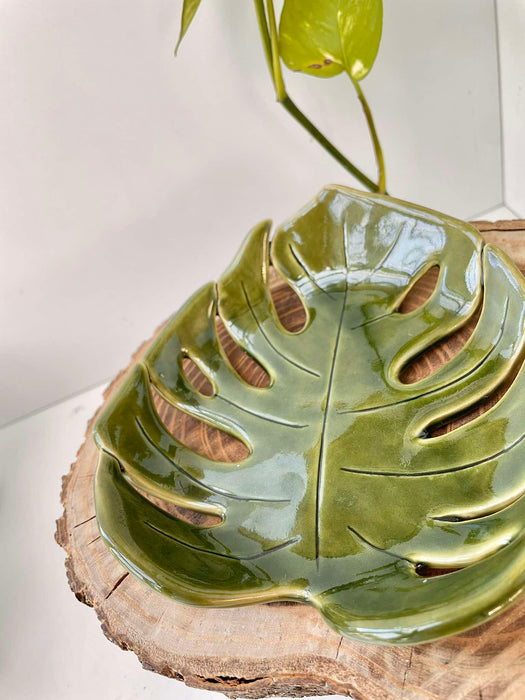 'Monstera' kerámia alátét / tálka 💚