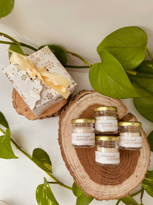 Karácsonyi Minigyertya Válogatás | 4 db Lélekmelengető