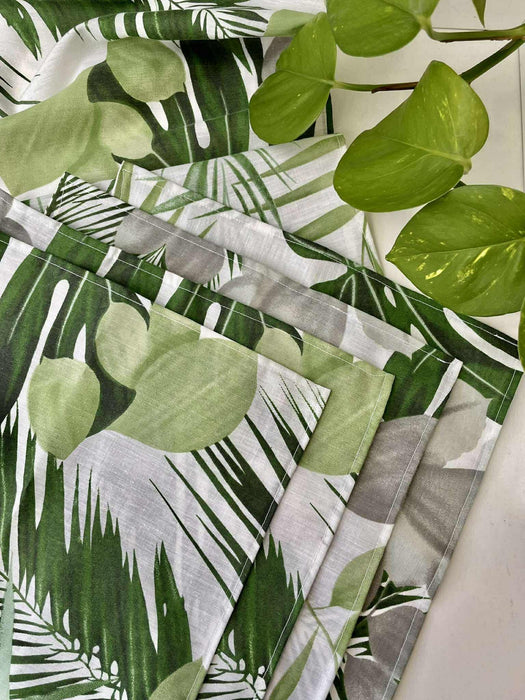 'Monstera' asztali pamutszett 🌿🍽️