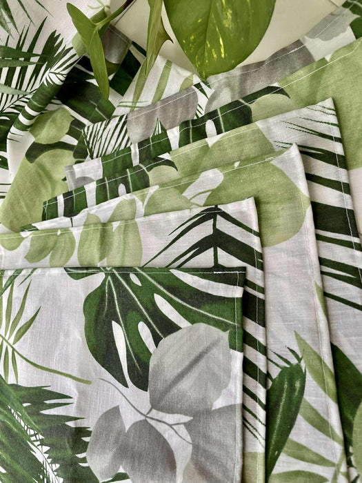 'Monstera' asztali pamutszett 🌿🍽️