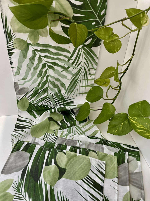 'Monstera' asztali pamutszett 🌿🍽️