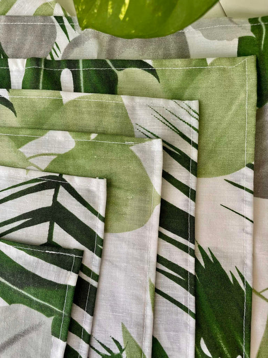 'Monstera' asztali pamutszett 🌿🍽️