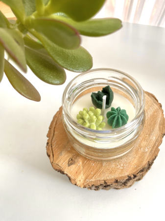 'Kaktusztál' (kis üvegben, tetővel)
