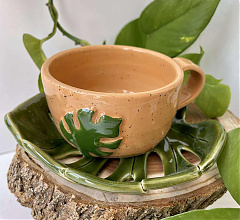 'Monstera' csésze (2 dl) ☕🌿