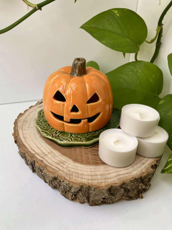 'Sütőtökös' mécsestartó 🎃 Fenyves Kerámiában